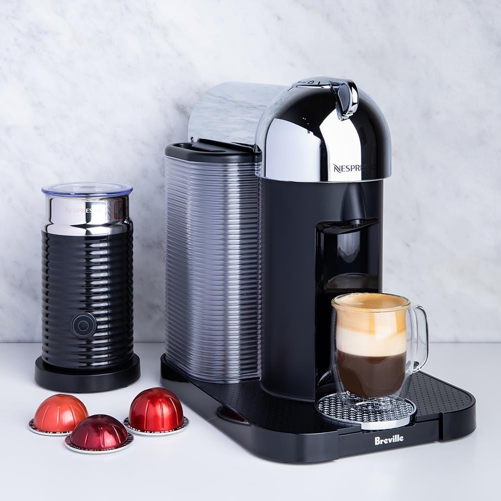 Nespresso coffee machine on sale and milk frother