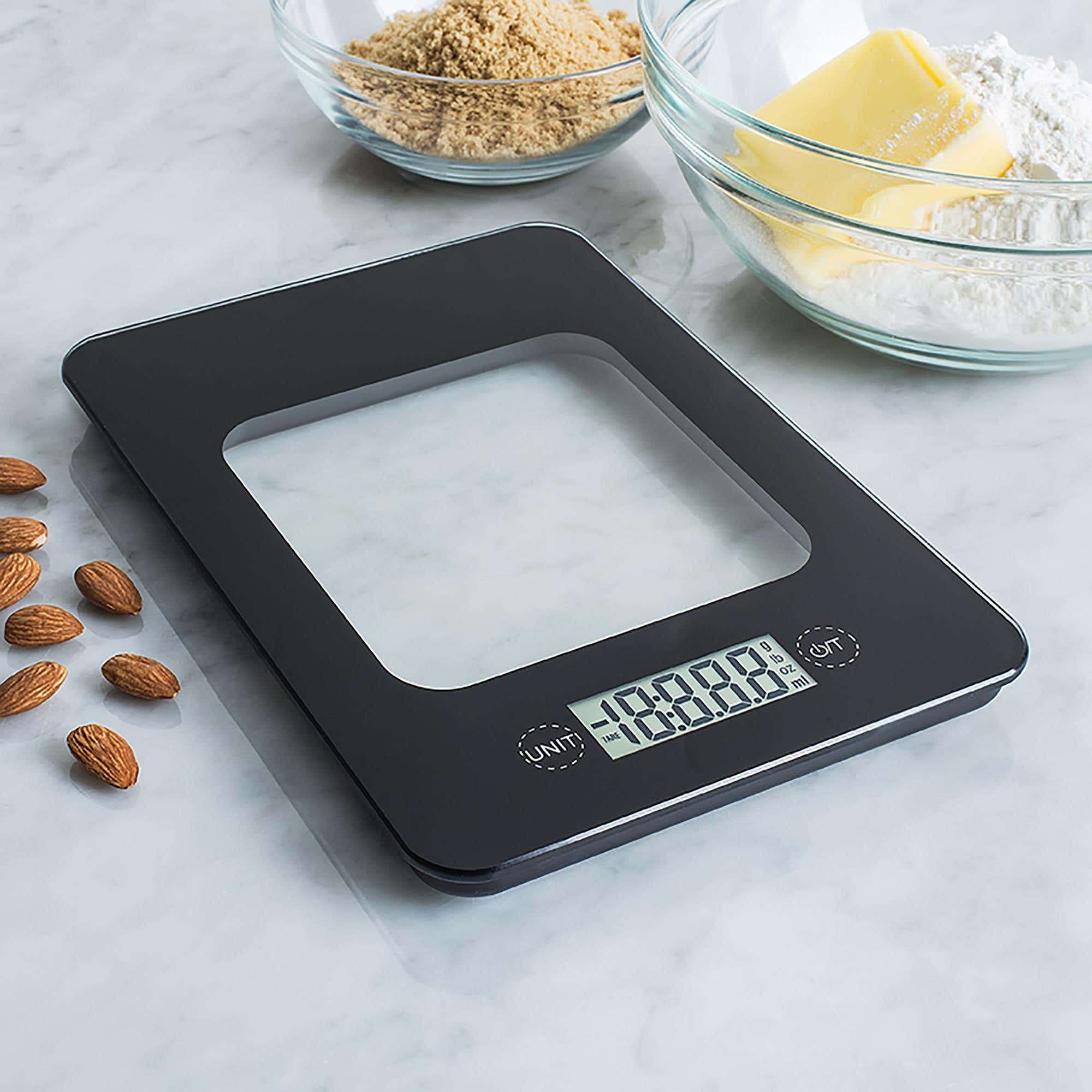 KSP Cuisine Glass Digital Kitchen Scale Black Kitchen Stuff Plus
