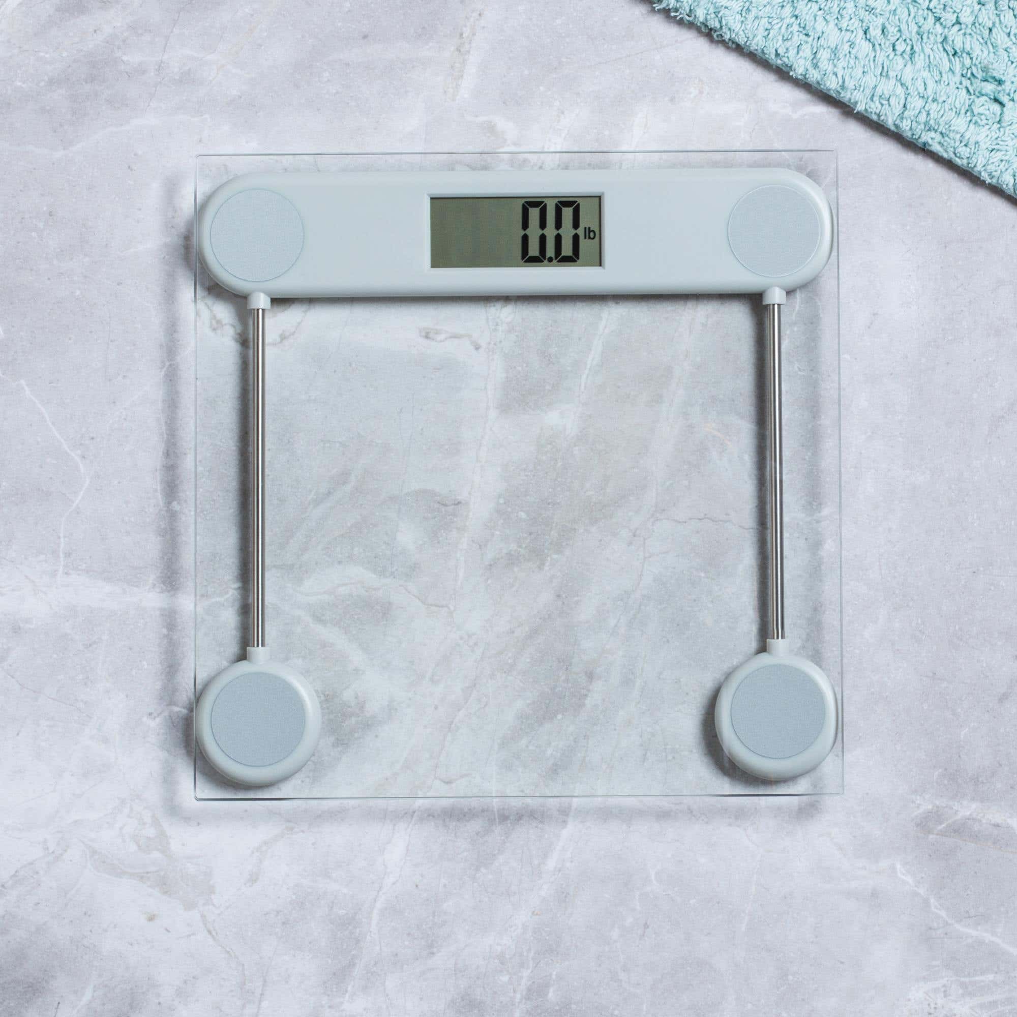 KSP Contour Glass Digital Bathroom Scale Square Kitchen Stuff Plus