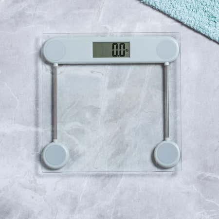 92077 KSP Personal Glass Digital Bathroom Scale  Clear