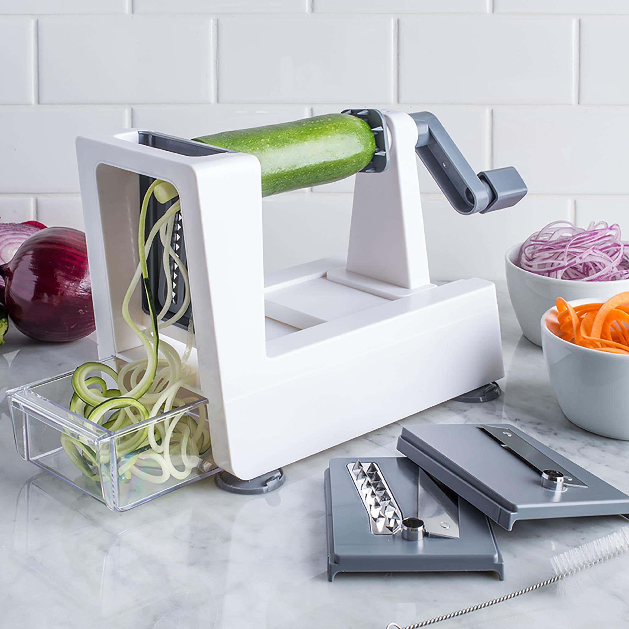 KSP Veg-Prep 'Table Top' Spiral Vegetable Slicer (White/Grey