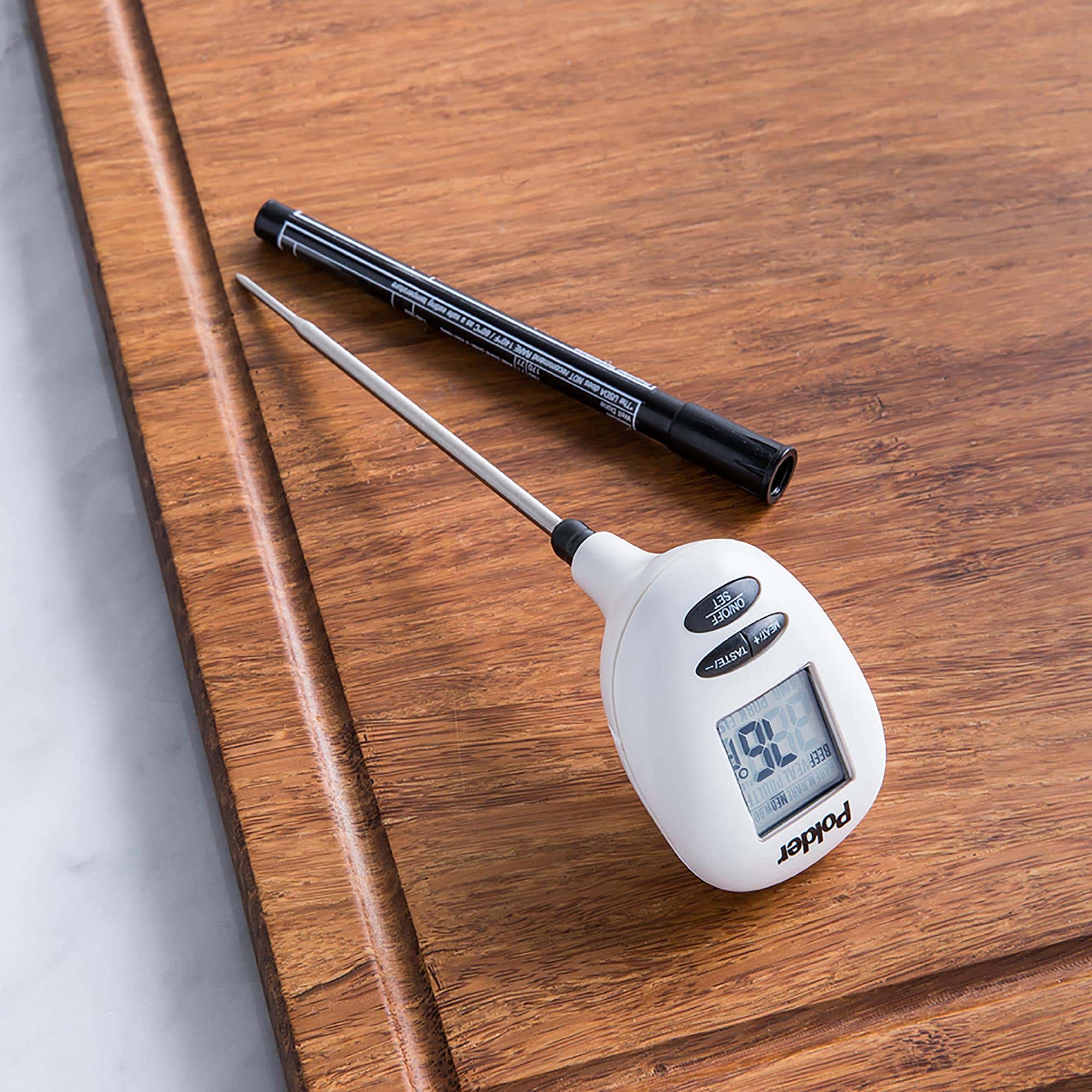 Polder Instant Read Digital Thermometer (White) Kitchen Stuff Plus