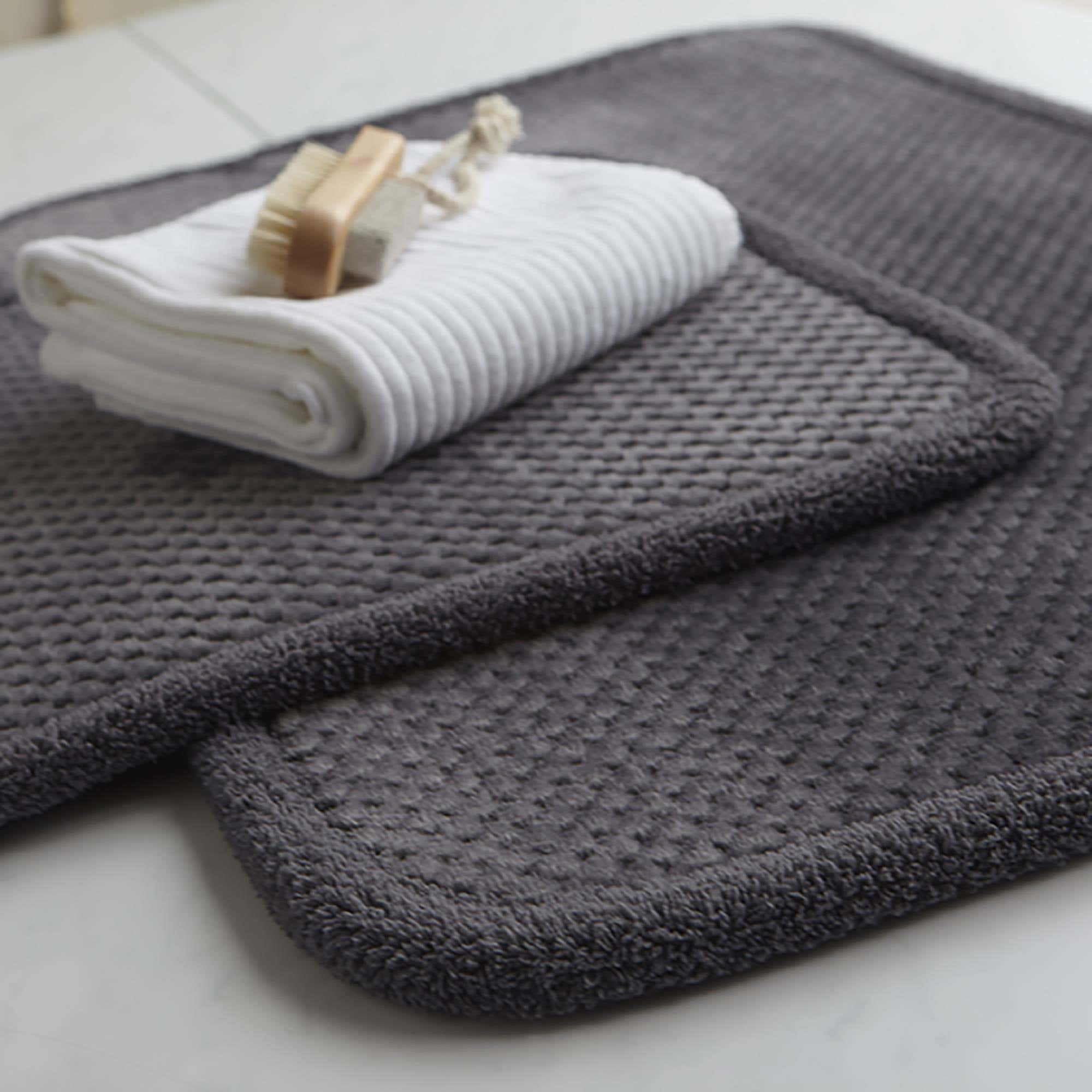 Harman Madame Bain Microfiber Bathmat Set of 2 Charcoal