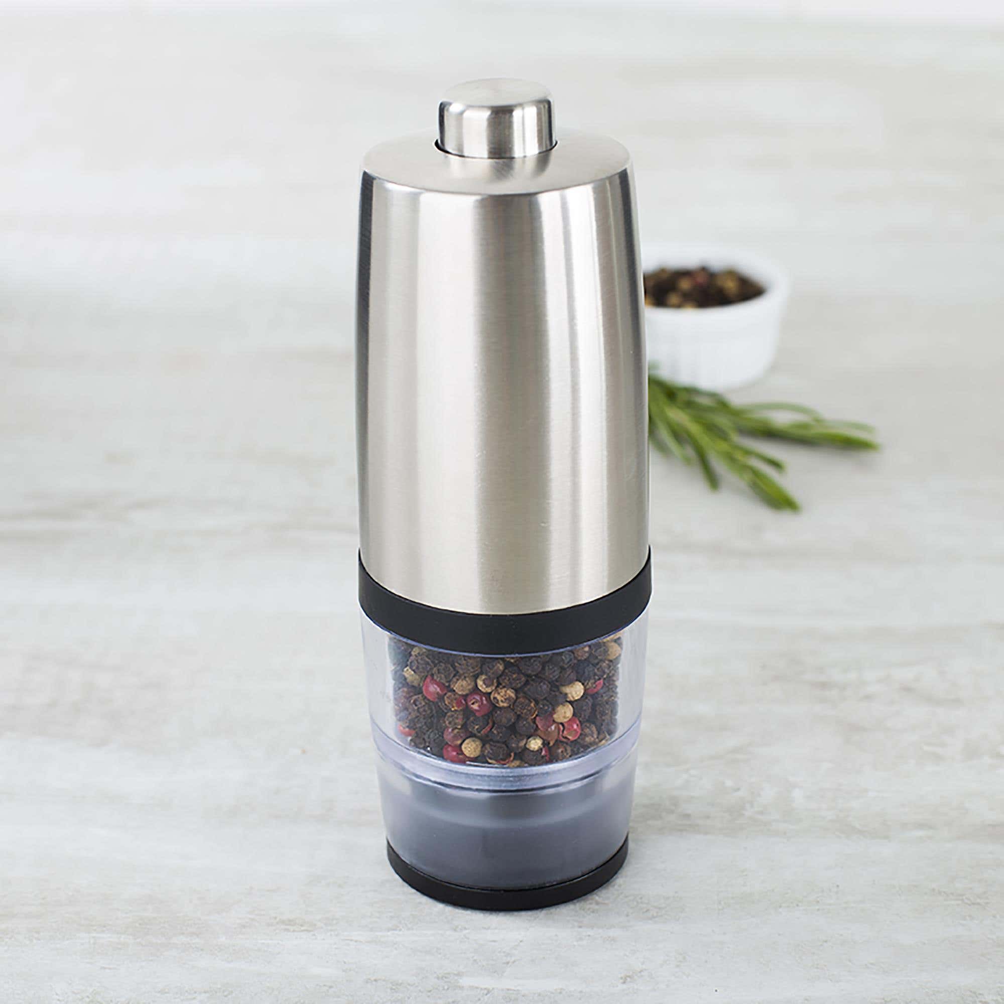 2pcs Electric Salt And Pepper Grinder Set Battery Operated Salt And Pepper  Mill And Pepper Grinder Tw