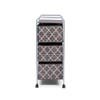 KSP Rollstor 3-Drawer Fabric Storage Cart with Wheels (Graphic Grey)