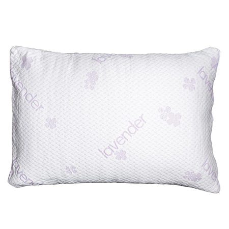95033 Home Aesthetics Lavender Scented Bamboo Memory Foam Pillow  White