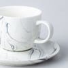 KSP Marble Porcelain Cup & Saucer (White/Grey)