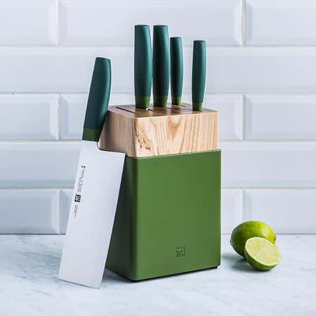 95481 Zwilling J A  Henckels Now  S  Stainless 6 Pc  Knife Set  Lime