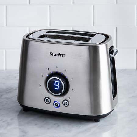 95826 Starfrit Breakfast Collection Wide Slot Digital Toaster  Stainless Steel
