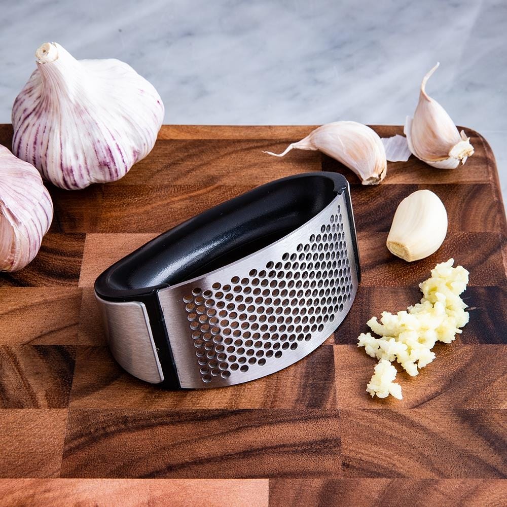Stainless steel garlic hot sale press