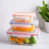 KSP Clip It Glass Storage Container Rect. - Set of 6