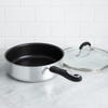98591 Cuisinart Advantage Open Stock Saute Pan with Lid  Brushed Silver