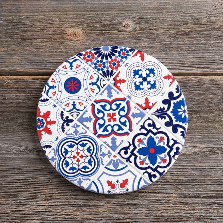 98917 KSP Tessera 'Spanish Tile' Ceramic Trivet  Multi Colour