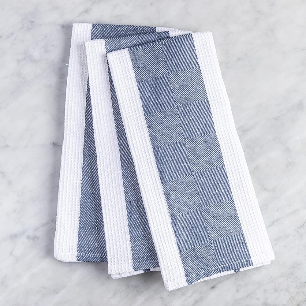 Navy blue kitchen store towel set