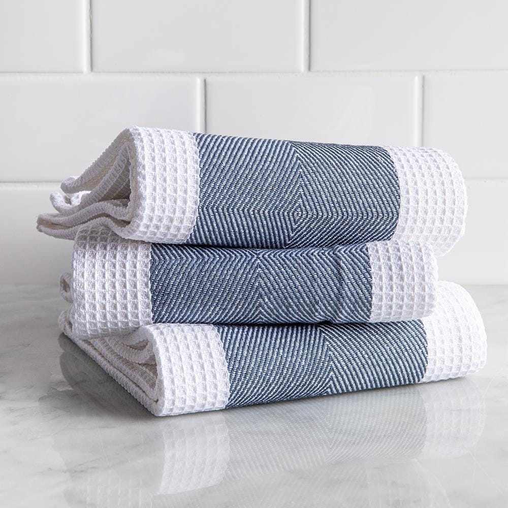 Navy blue outlet kitchen towel set