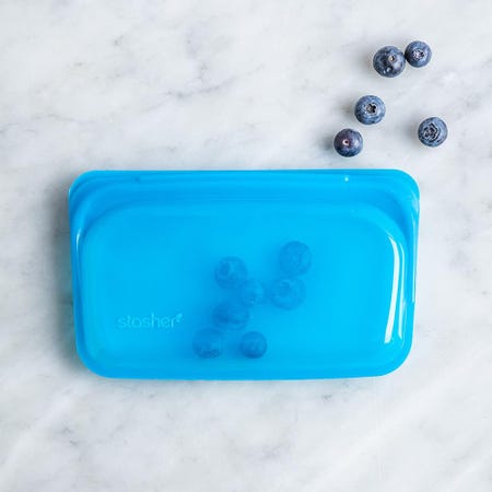 99200 Stasher Reusable Snack Bag  Blueberry