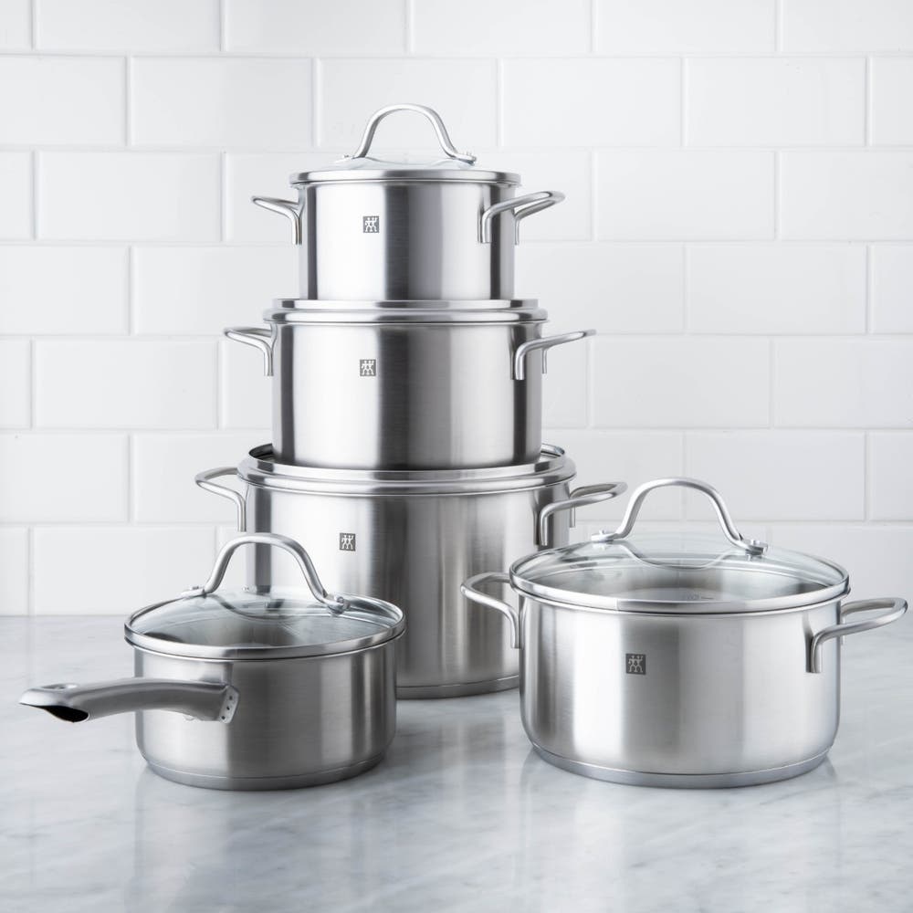 ZWILLING Flow Cookware Combo - 10 Pc Set (Brushed St/St)