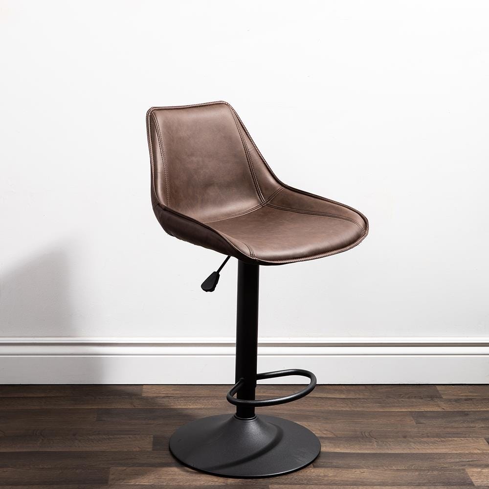 Venice bar stool brown store pu leather