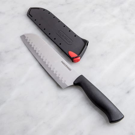 Farberware Edgekeeper Santoku Knife 7" with Sleeve (Black)