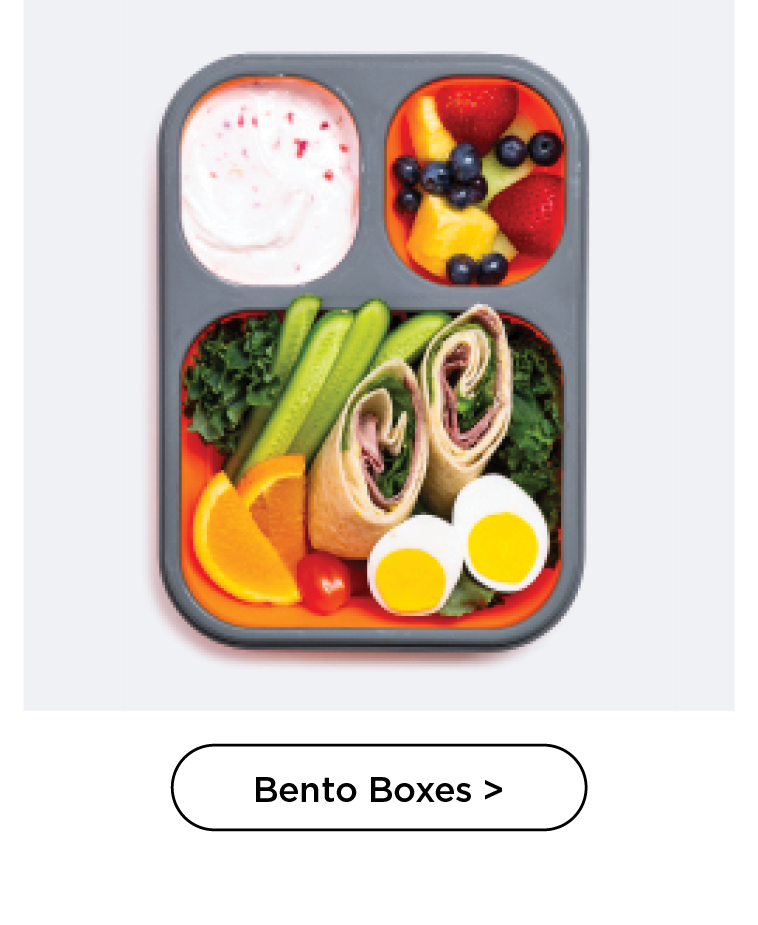 Bento Boxes - bento lunch box with wraps, cut boiled eggs, fruit, and yogurt for mobile