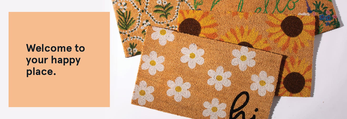 Make a warm entrance in style. 3 different coir mats