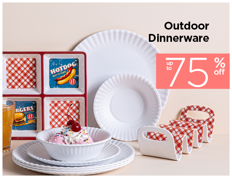 50% off Outdoor Dinnerware for mobile