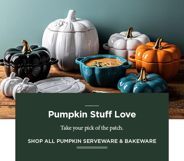 Pumpkin Stuff Love - shop all pumpkin serveware & bakeware for mobile