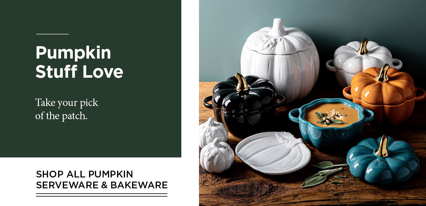 Pumpkin Stuff Love - shop all pumpkin serveware & bakeware