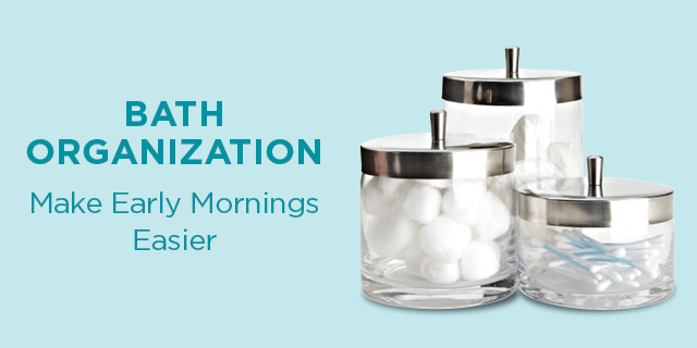 Bath Organization - Make early mornings easier - countertop make-up organizers