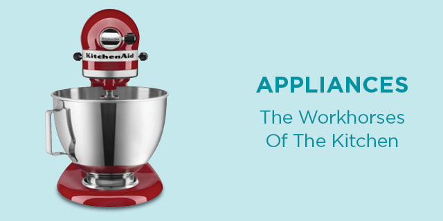 Appliances - The workhorses of the kitchen - red KitchenAid stand mixer