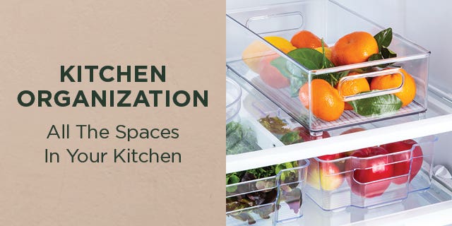 Kitchen Organization – All the spaces in you kitchen – acrylic organizers in a fridge