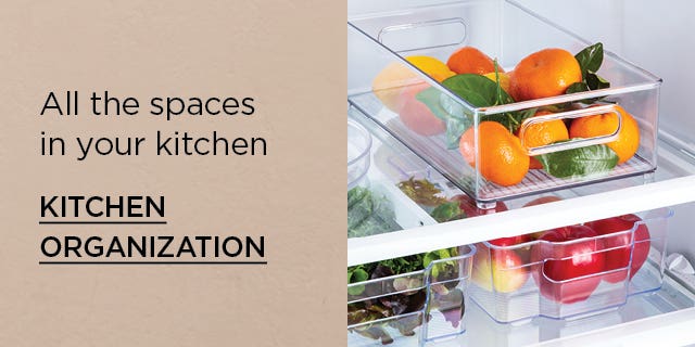 Kitchen Organization – All the spaces in you kitchen – acrylic organizers in a fridge
