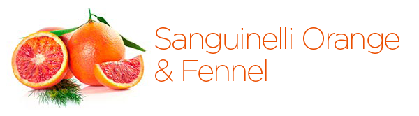 Cut open oranges and fennel tops - Sanguinelli Orange & Fennel