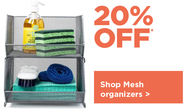 20% Off Mesh organizers - 2-tier cupboard mesh organizers with cleaning supplies