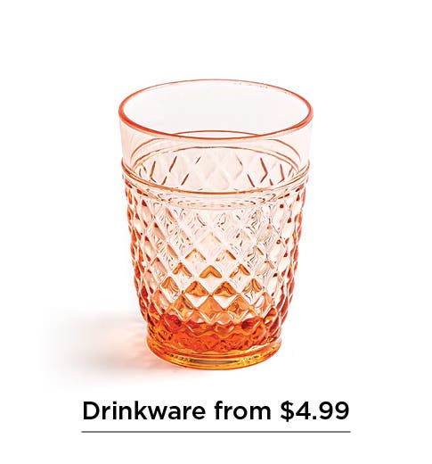 pink acrylic drinking glass