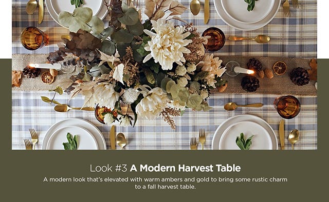 Look #3 A Modern Harvest Table